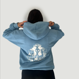 Buzo Alien con Capucha Celeste - Talle M