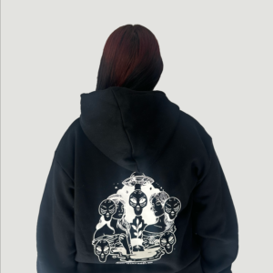 Buzo Alien con Capucha Negro - Talle M